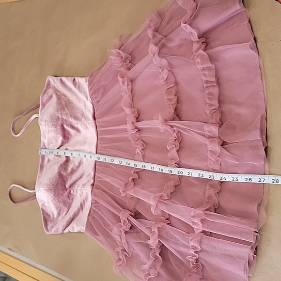 Trixxi Pink Velvet and Tulle Mini Dress - Picture 10 of 14